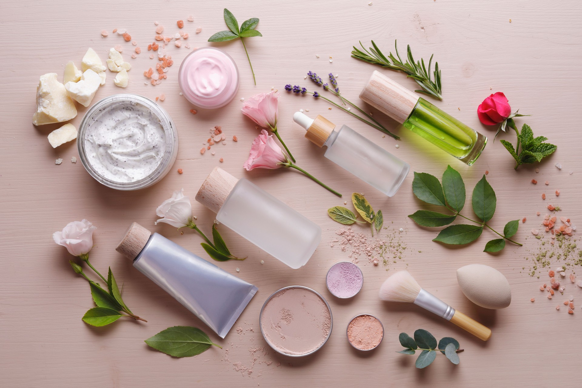 Organic cosmetics with ingredients